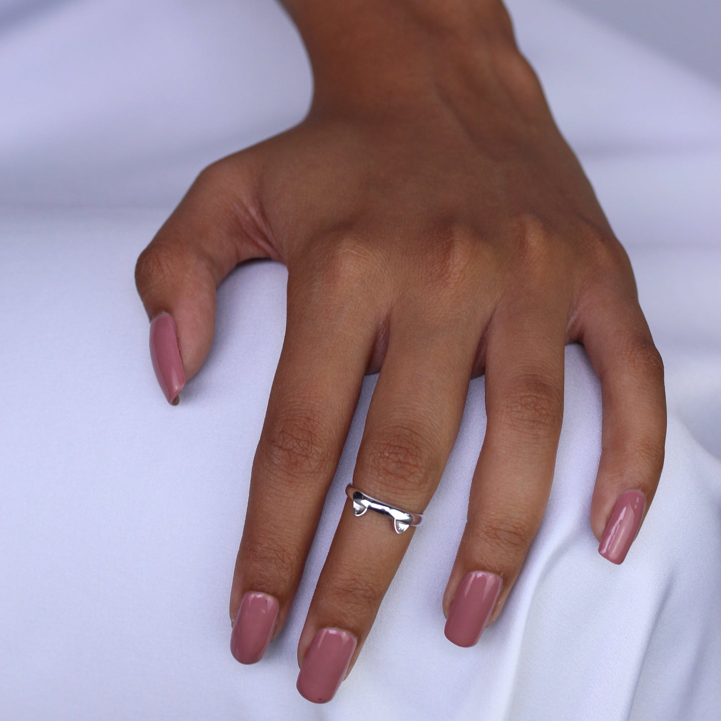 Sterling Silver Cat Ears Midi Toe Ring