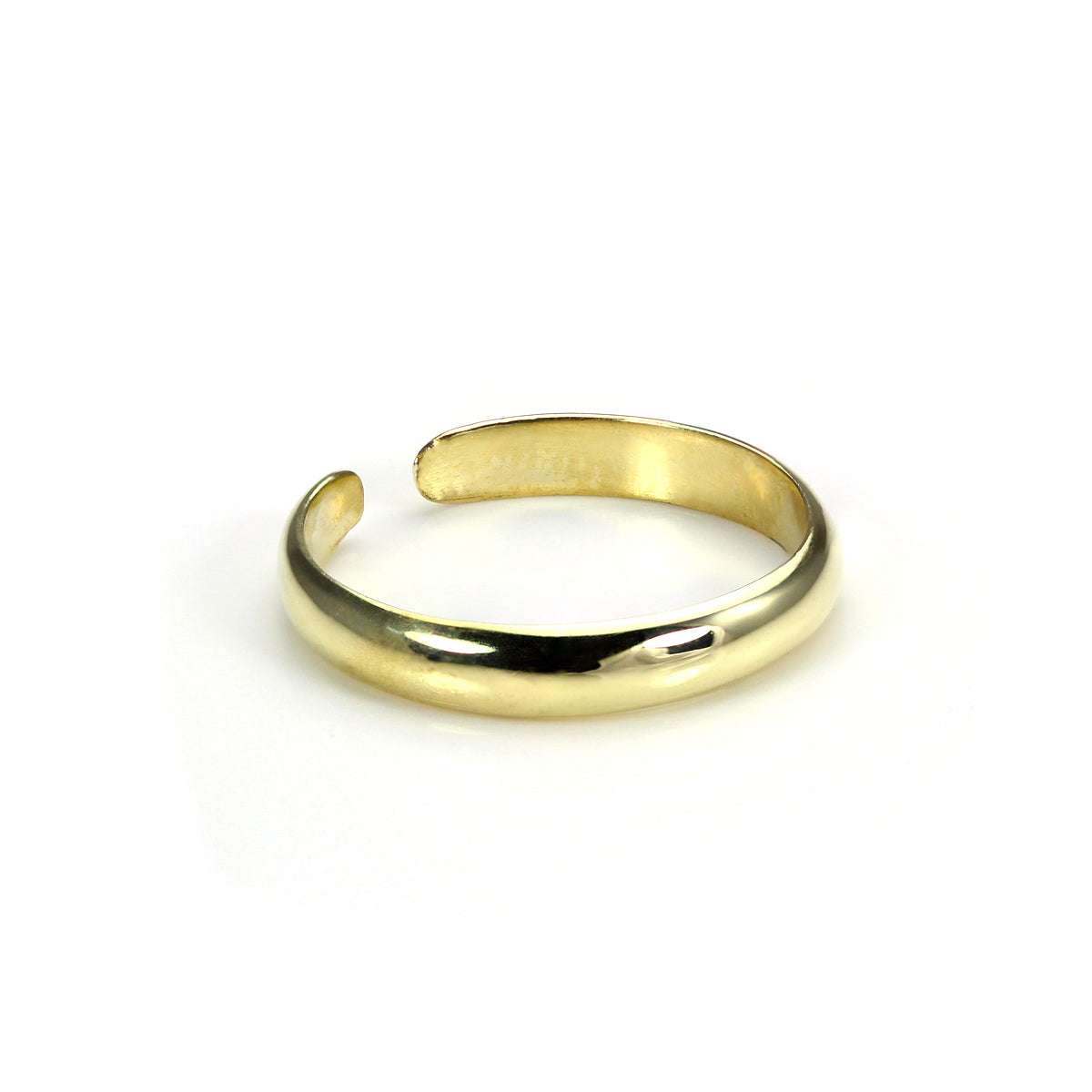 9ct Gold Adjustable Plain 2.5mm Domed Toe Ring