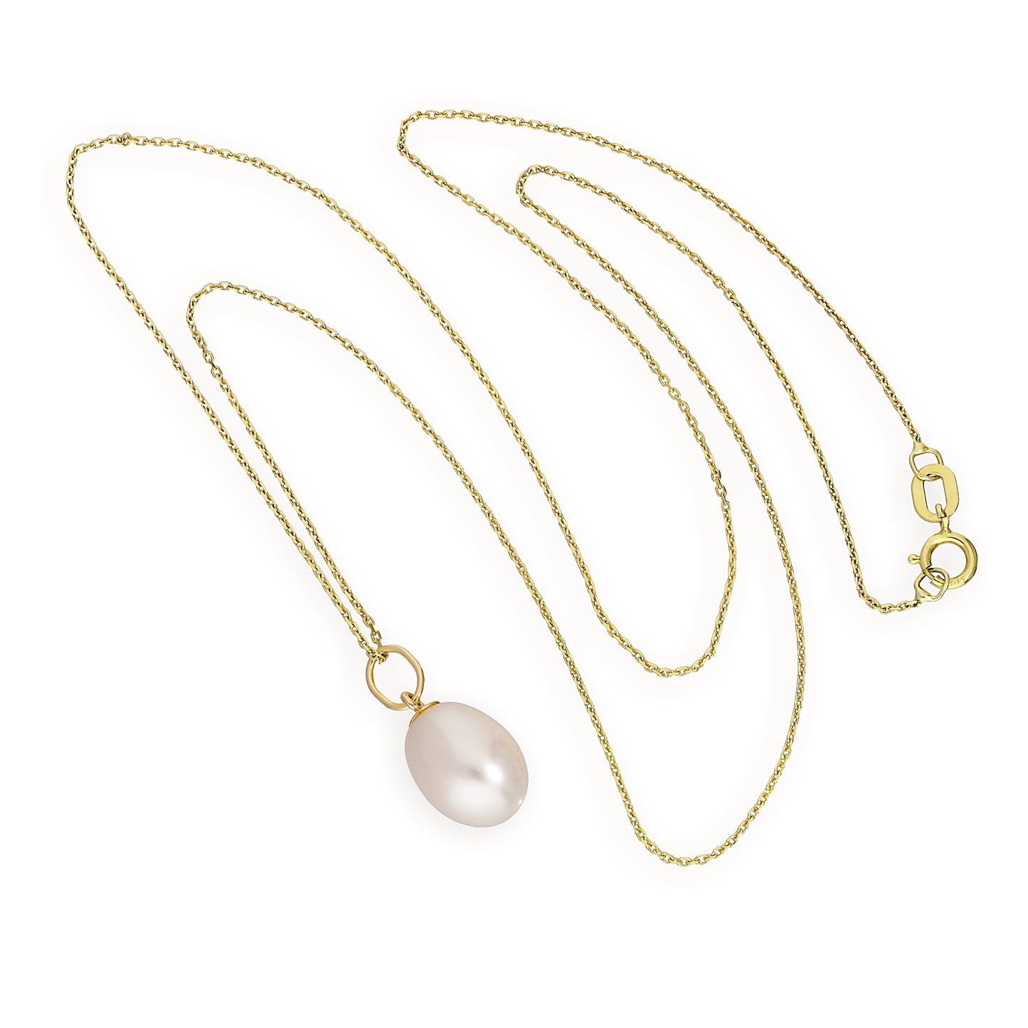 9ct Gold & Freshwater Pearl Pendant Necklace 16 - 20 Inches