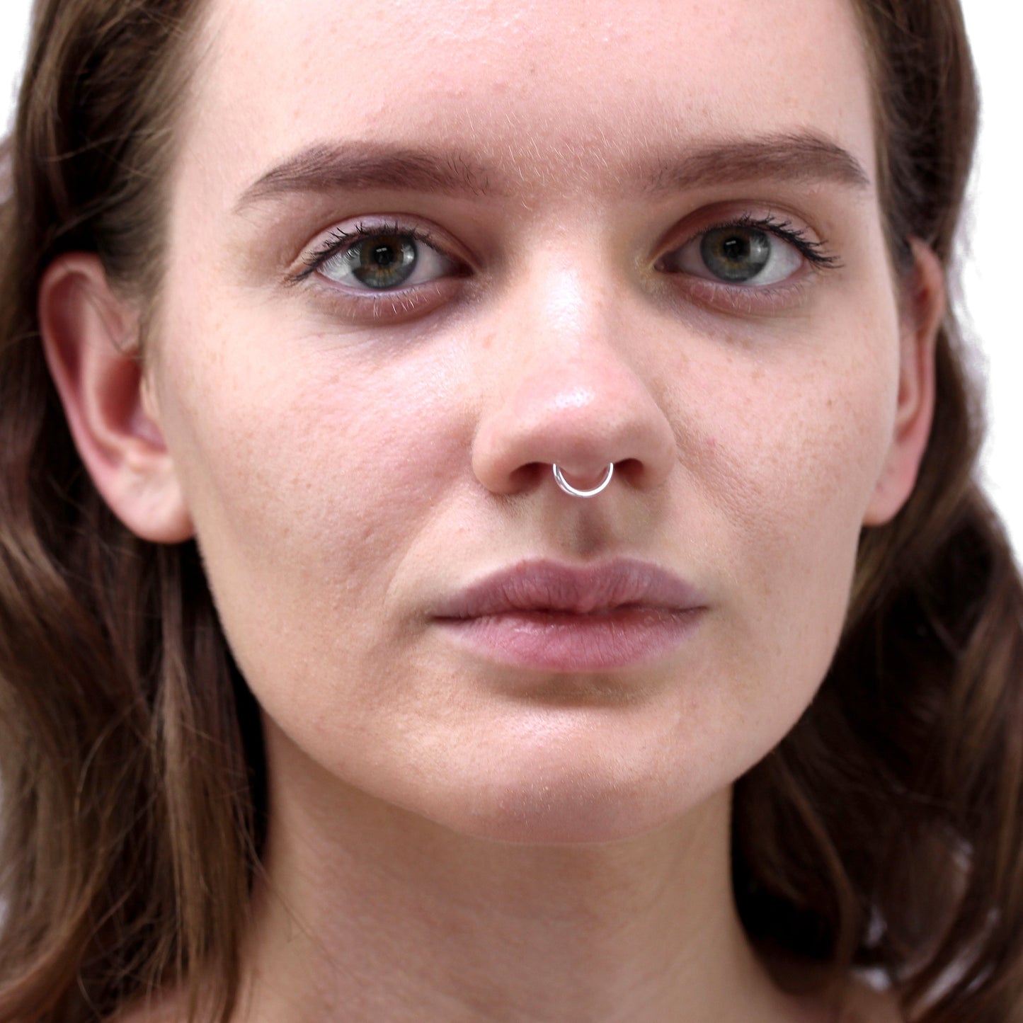 Sterling Silver 15Ga Septum Cheater Nose Ring