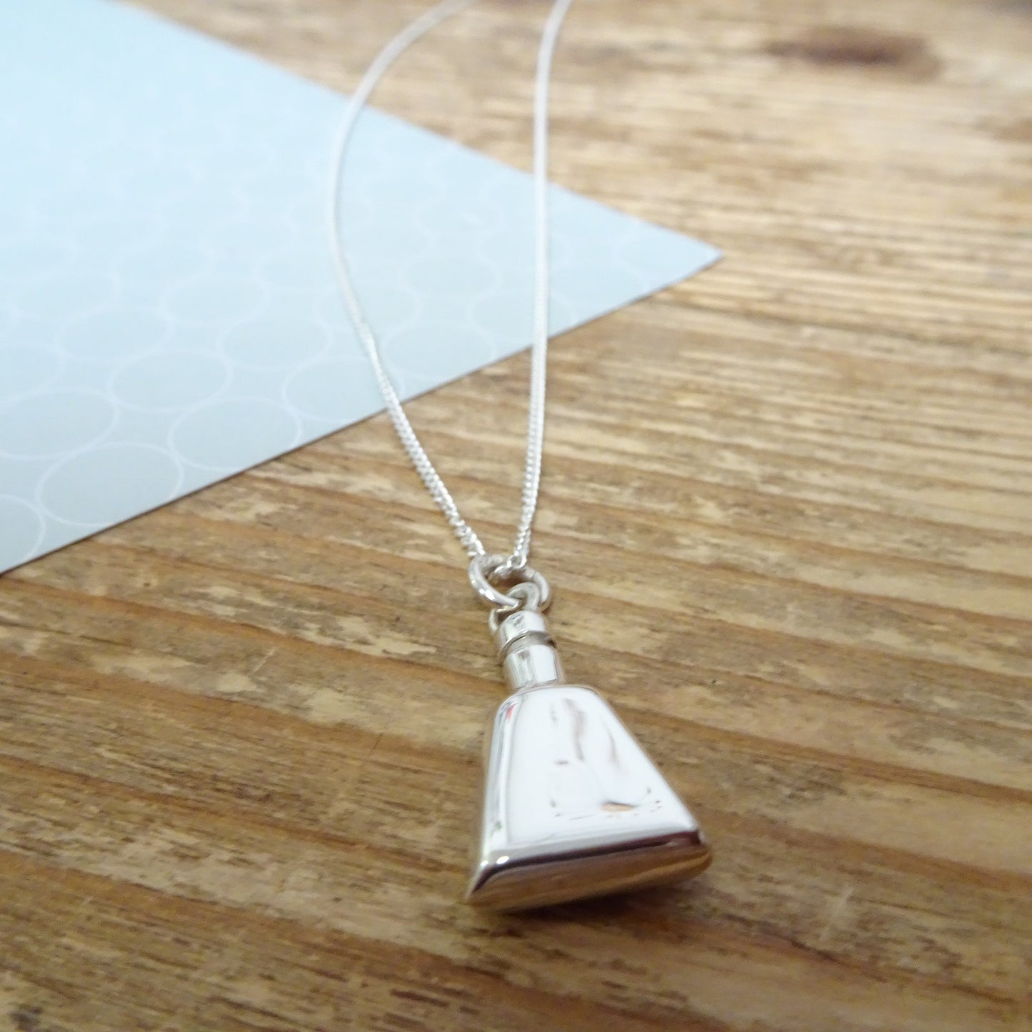 Sterling Silver Opening Perfume Bottle Pendant Necklace 16 - 24 Inches