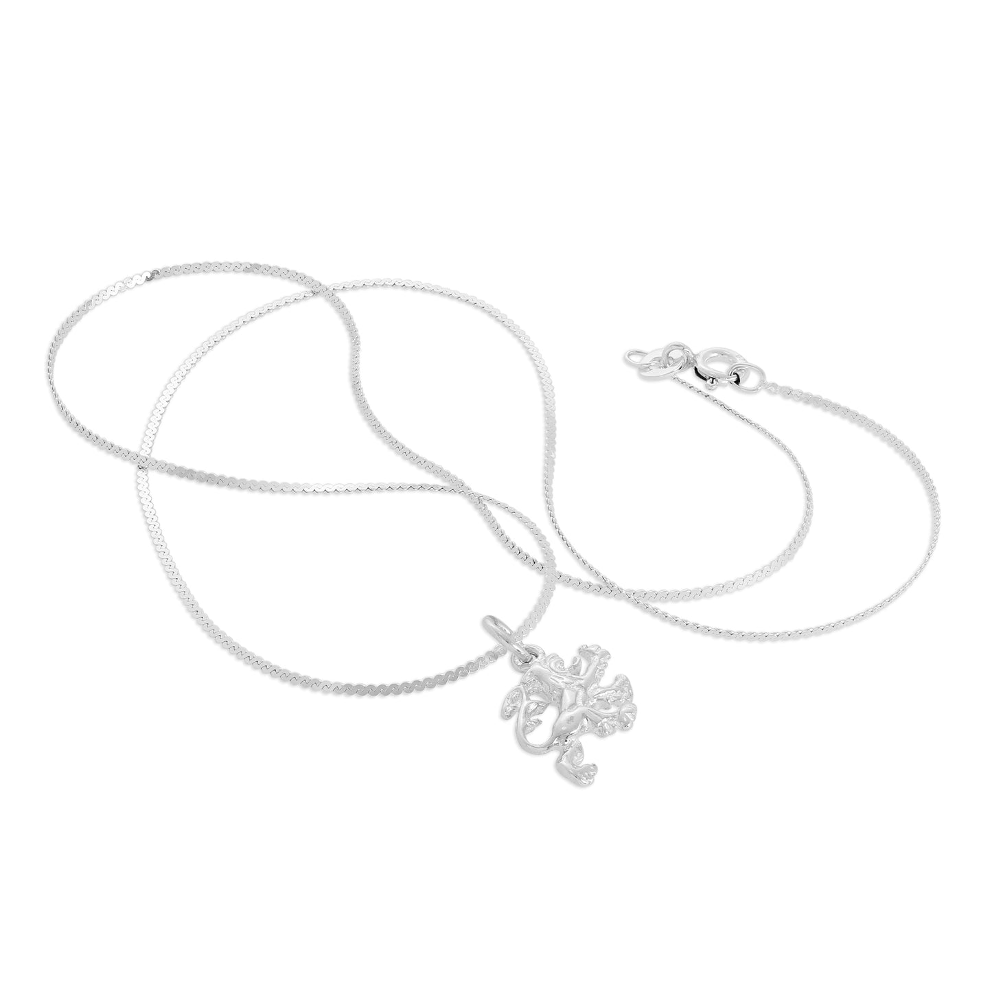 Sterling Silver English Rampant Lion Pendant Necklace 16 - 32 Inches