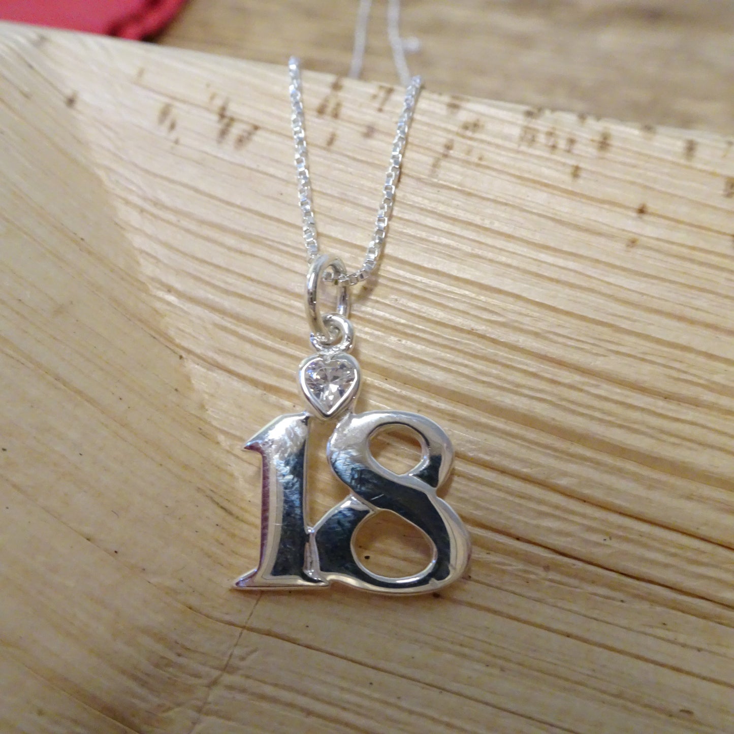 Sterling Silver 18 Pendant with Clear CZ Crystal Heart on Chain 16 - 24 Inches