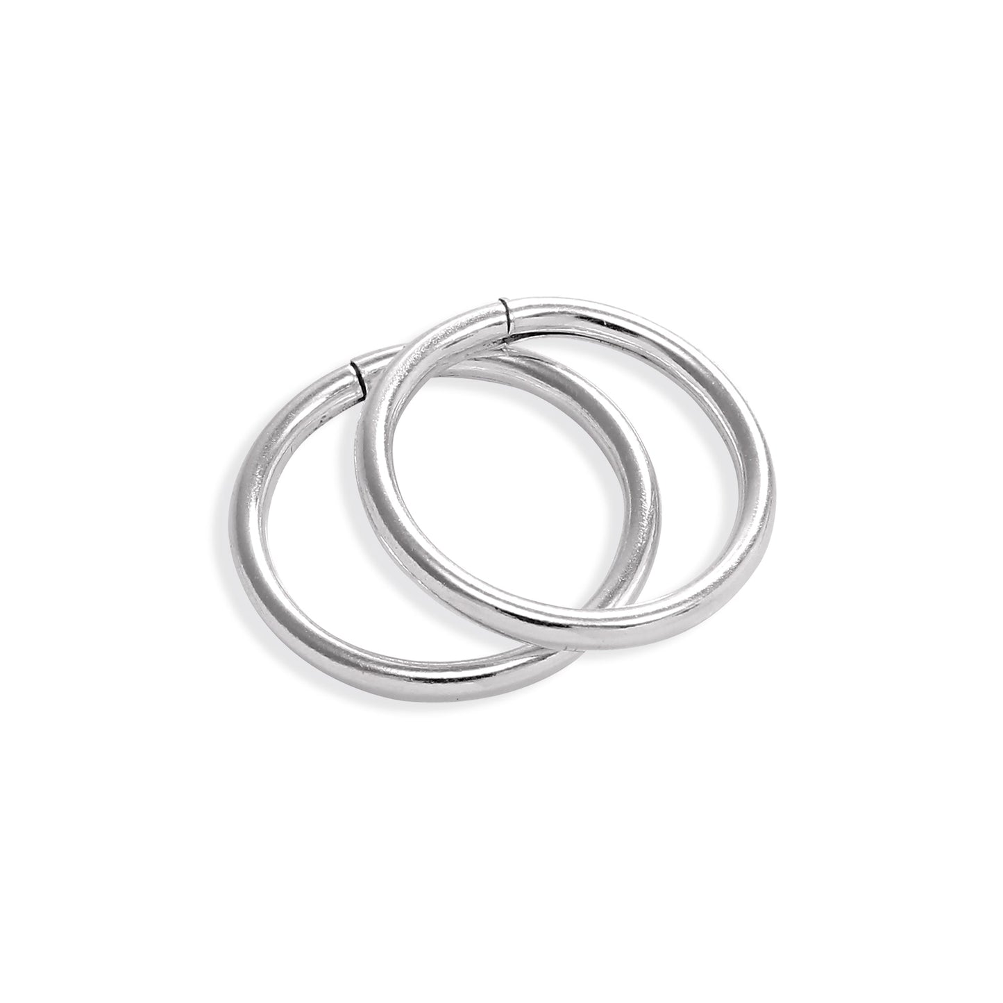 Sterling Silver Lightweight Sleeper Hoop Earrings 8mm - 22mm