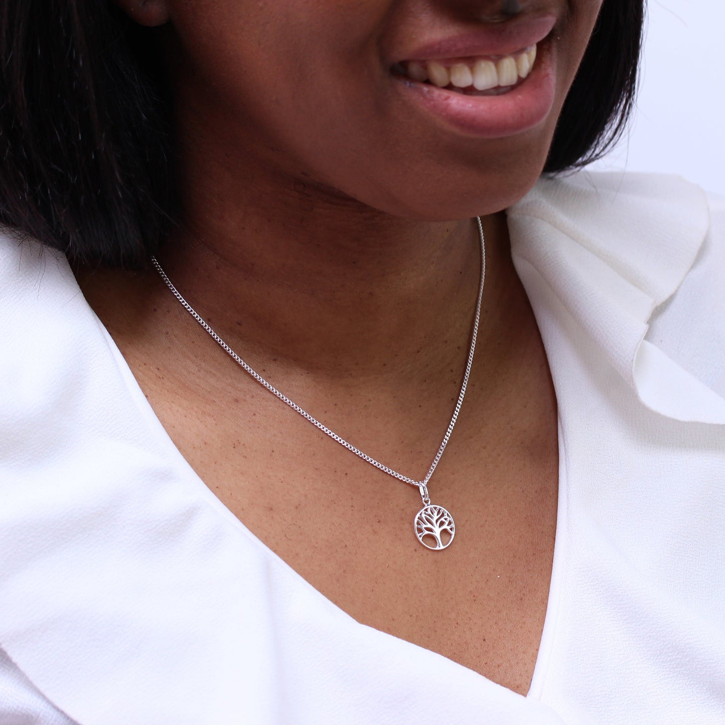 Sterling Silver Tree of Life Necklace 16 - 24 Inches