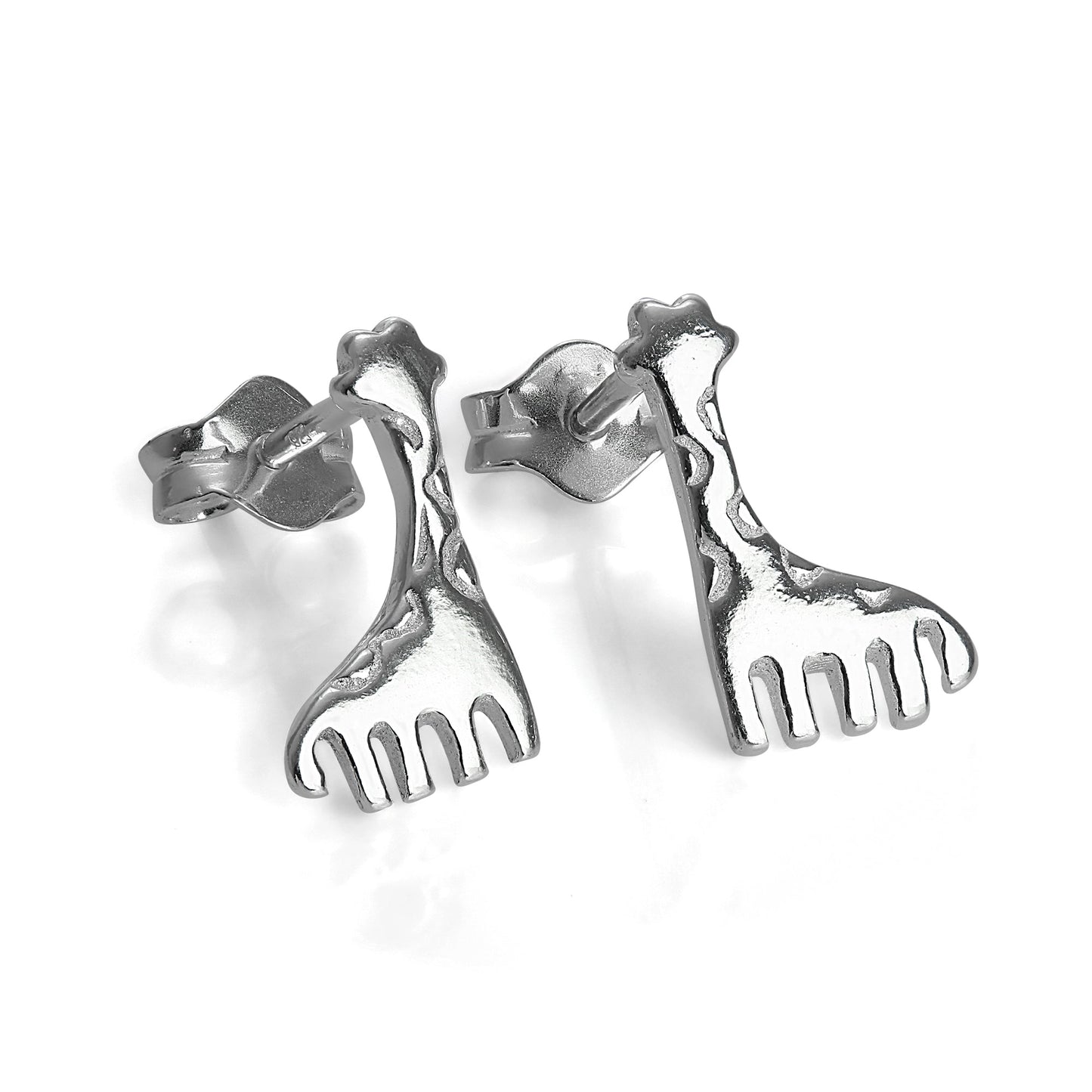 Sterling Silver Giraffe Stud Earrings