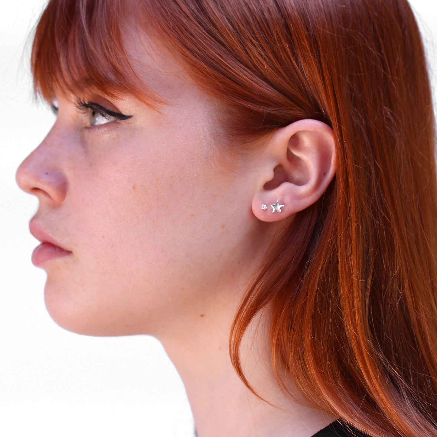 Sterling Silver Star Stud Earrings