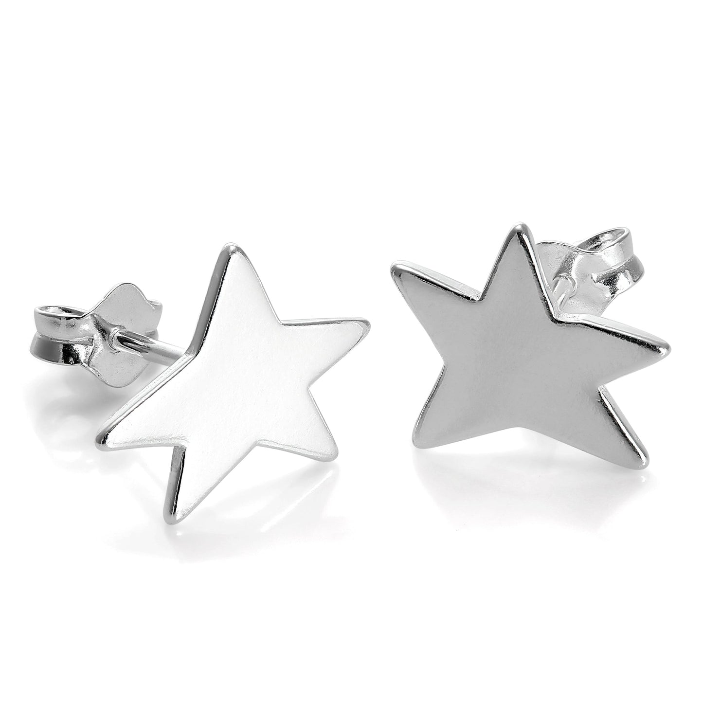 Sterling Silver Star Stud Earrings