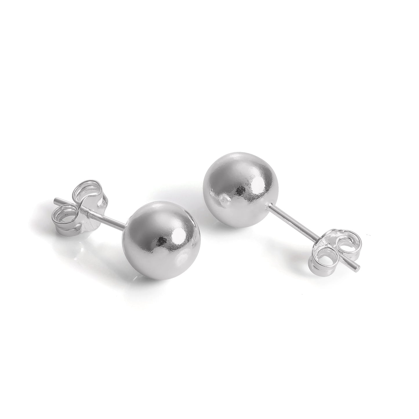 Sterling Silver Lightweight Ball Stud Earrings 1mm - 12mm