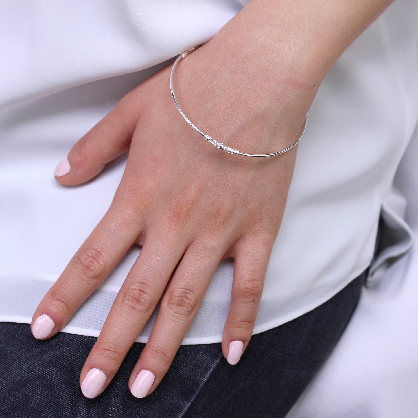 Sterling Silver Bali Bangle