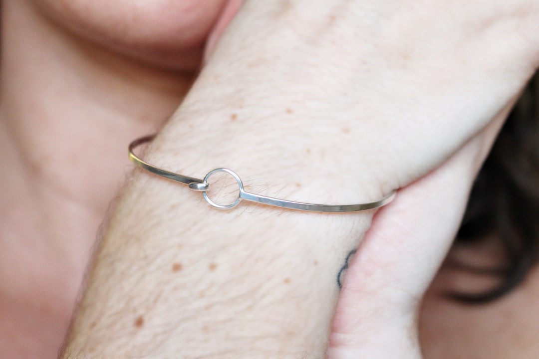 Sterling Silver Hook & Eye Bangle