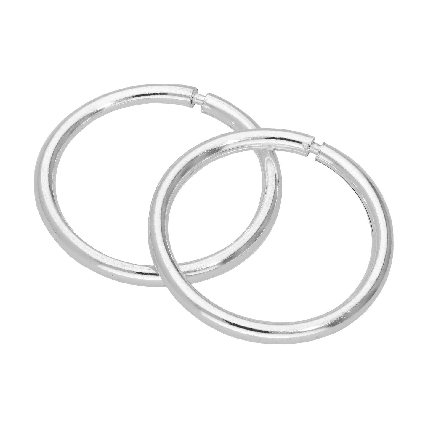 Sterling Silver 1mm Tube Sleeper 14mm Hoop Earrings