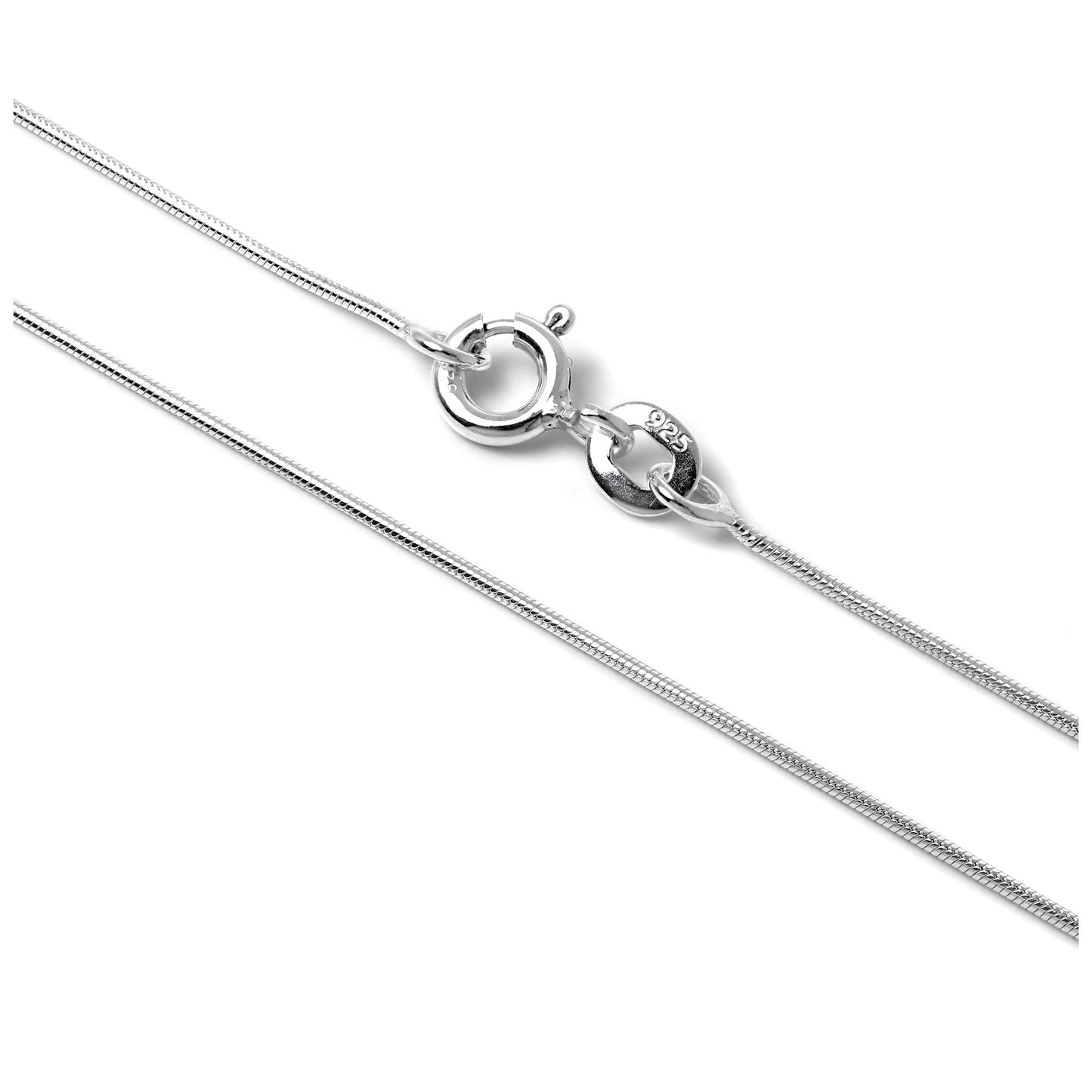 Sterling Silver 1mm Snake Chain 14 - 22 Inches