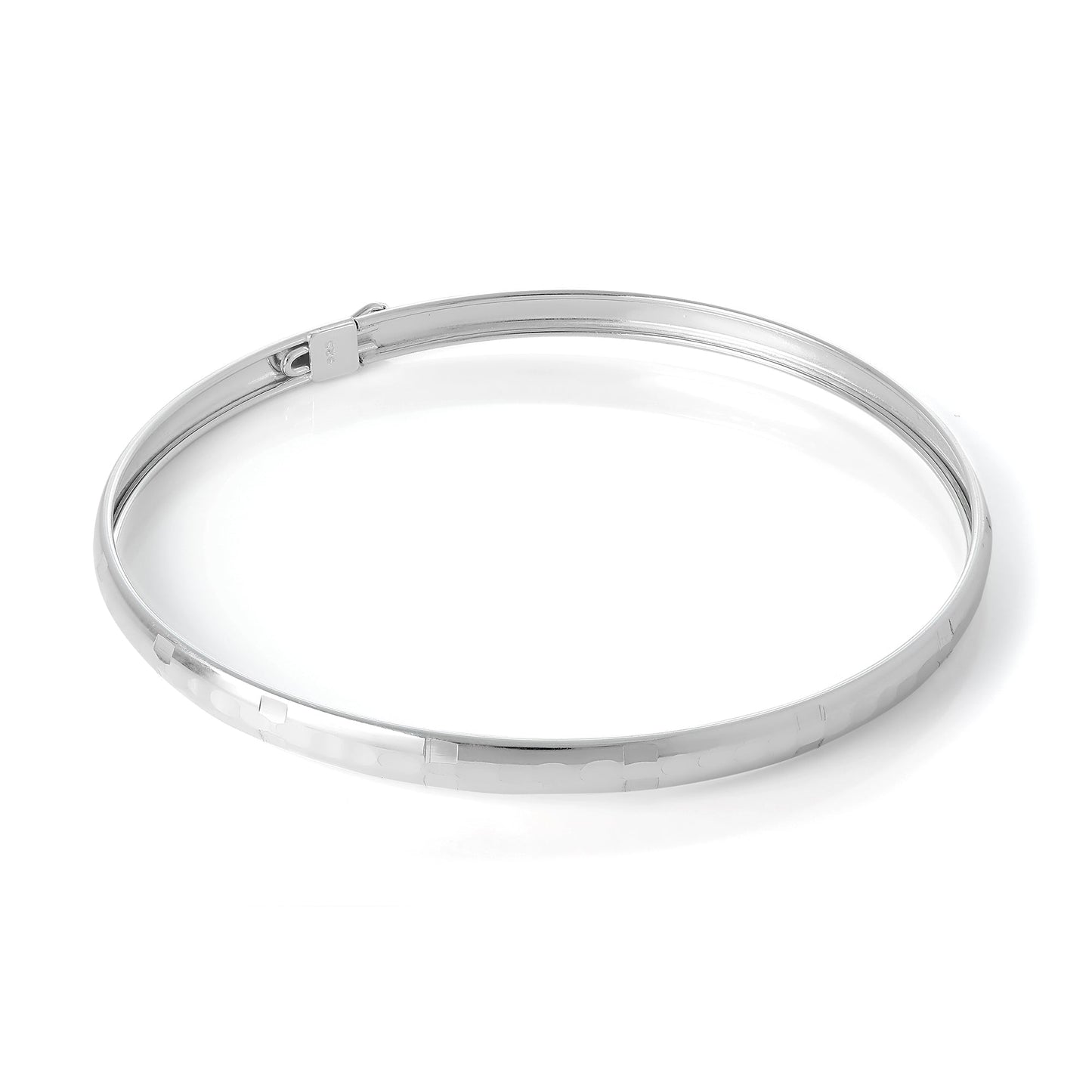 Sterling Silver Diamond Cut Bangle
