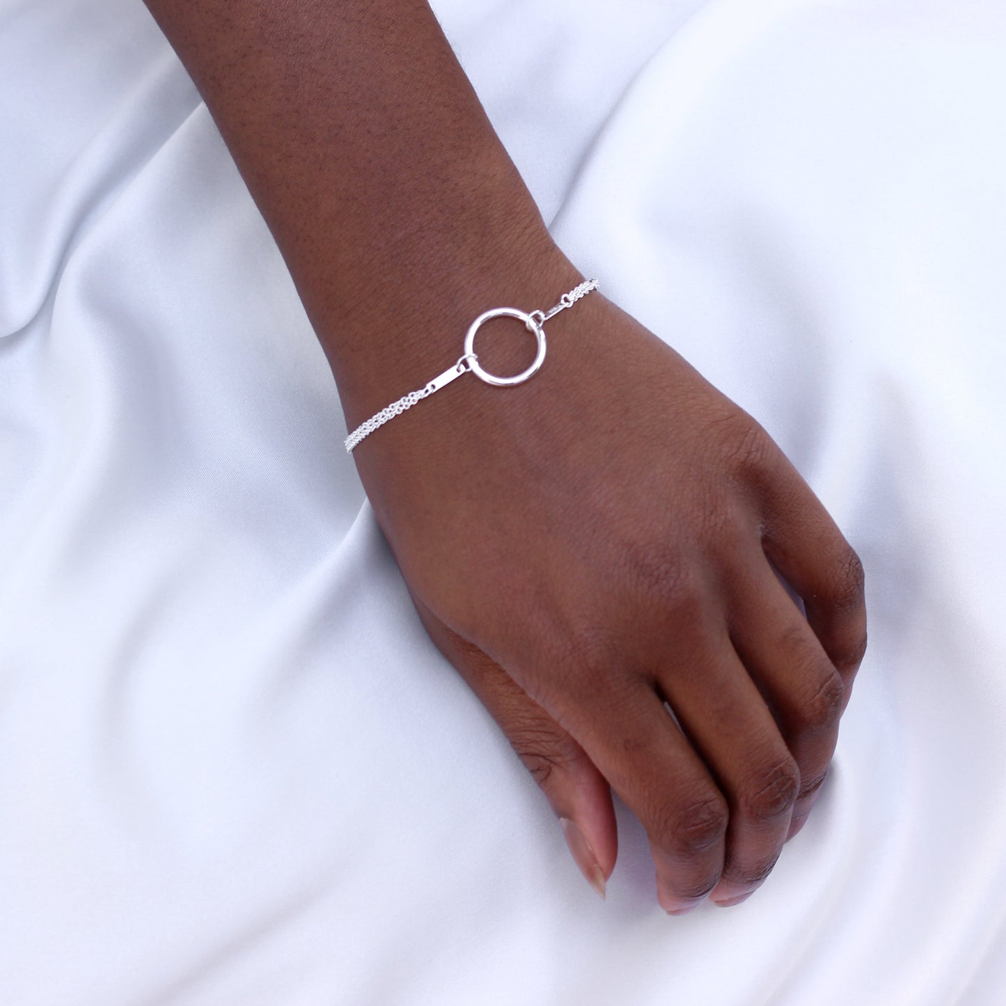 Sterling Silver Karma Infinity Ring Bracelet