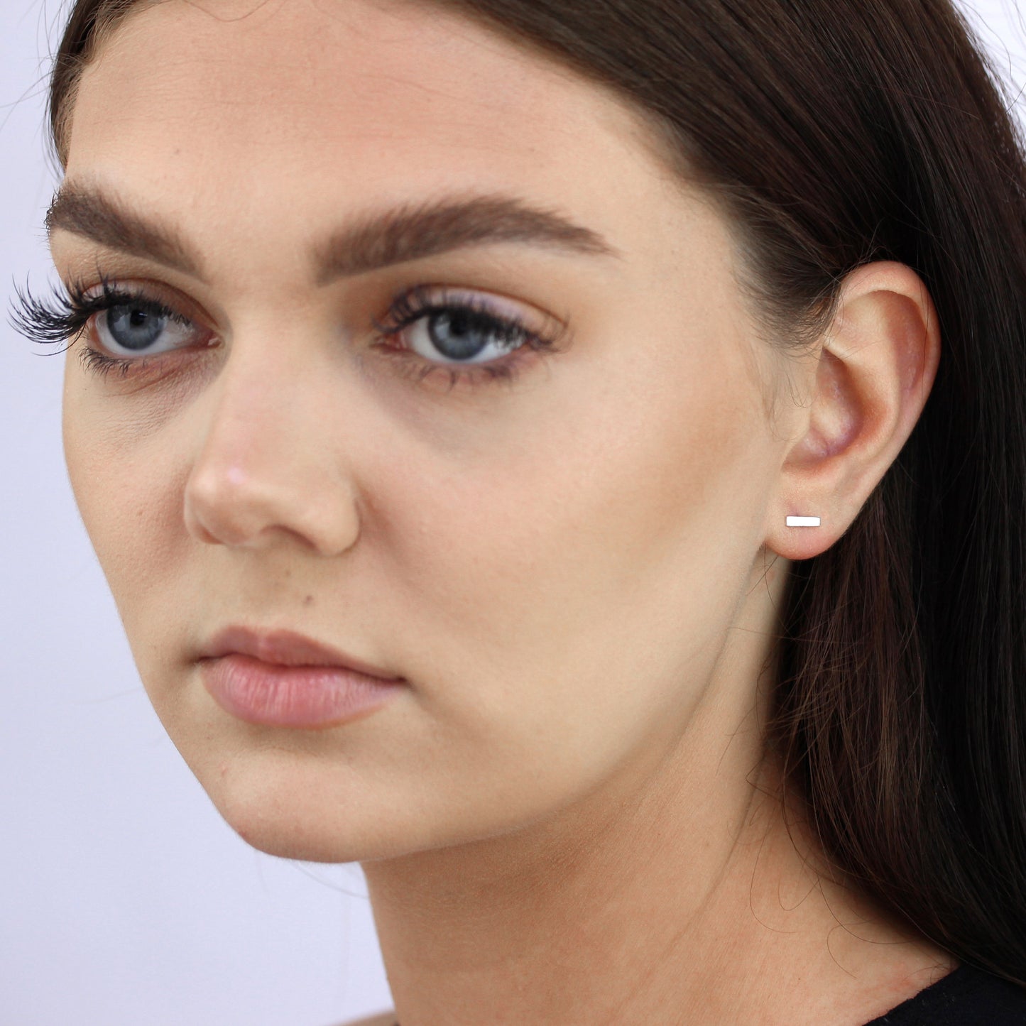 Sterling Silver Bar Stud Earrings