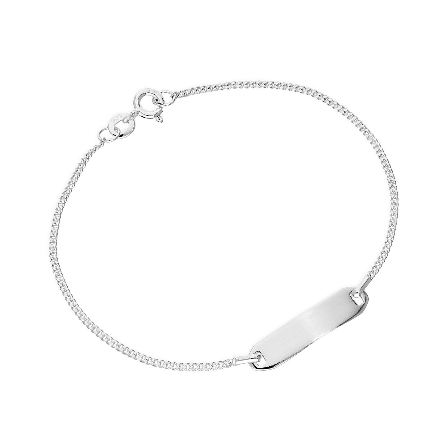 Sterling Silver 7 Inch Bracelet w Bar