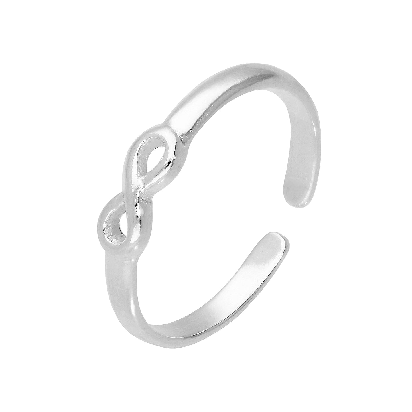 Sterling Silver Infinity Symbol Adjustable Toe Ring