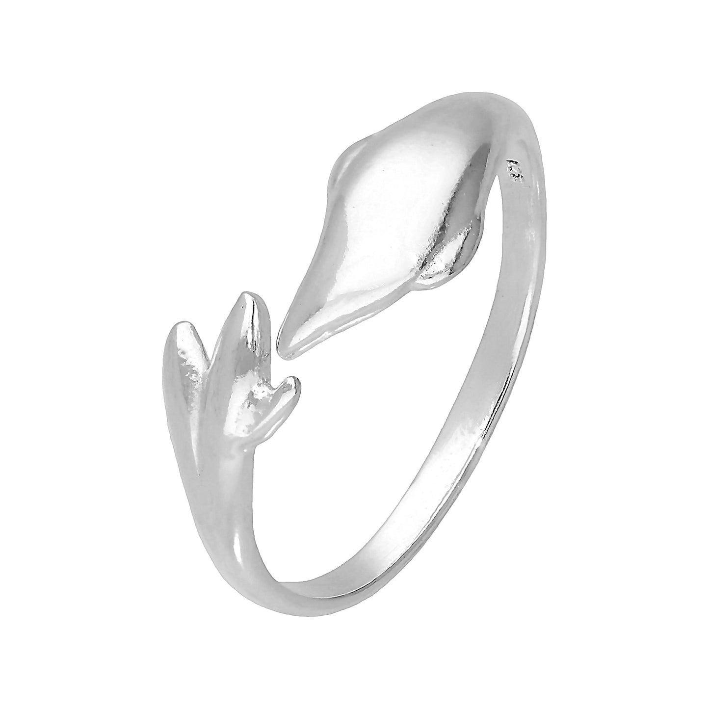 Sterling Silver Dolphin Adjustable Toe Ring