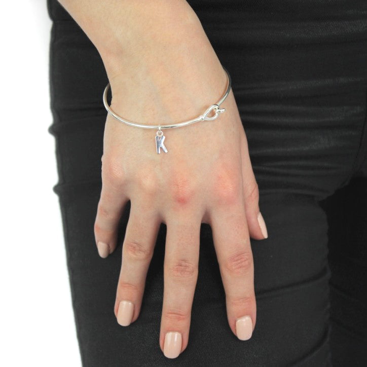 Sterling Silver Hook & Eye Bangle