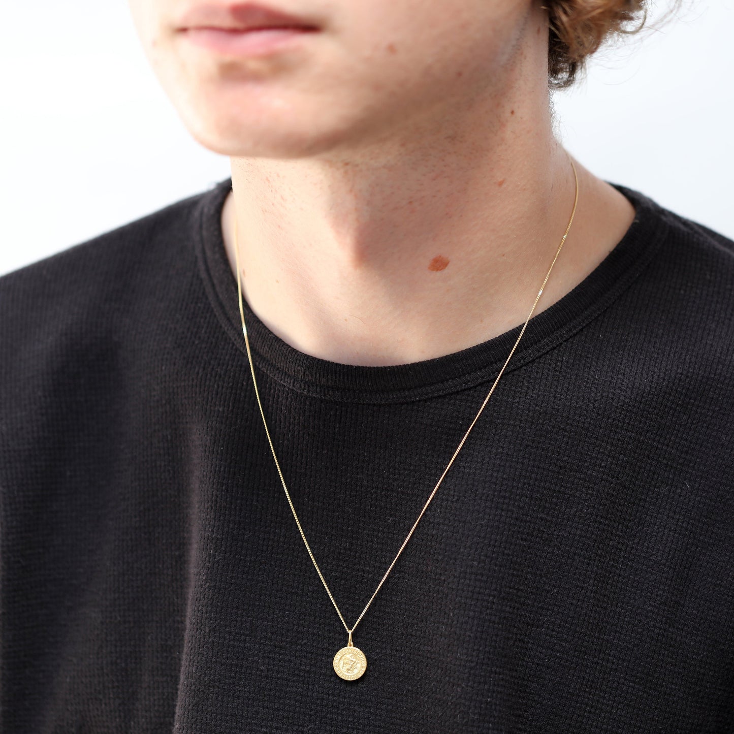 Gold Plated Sterling Silver Saint Christopher Medal on Chain 16 - 32 Inches