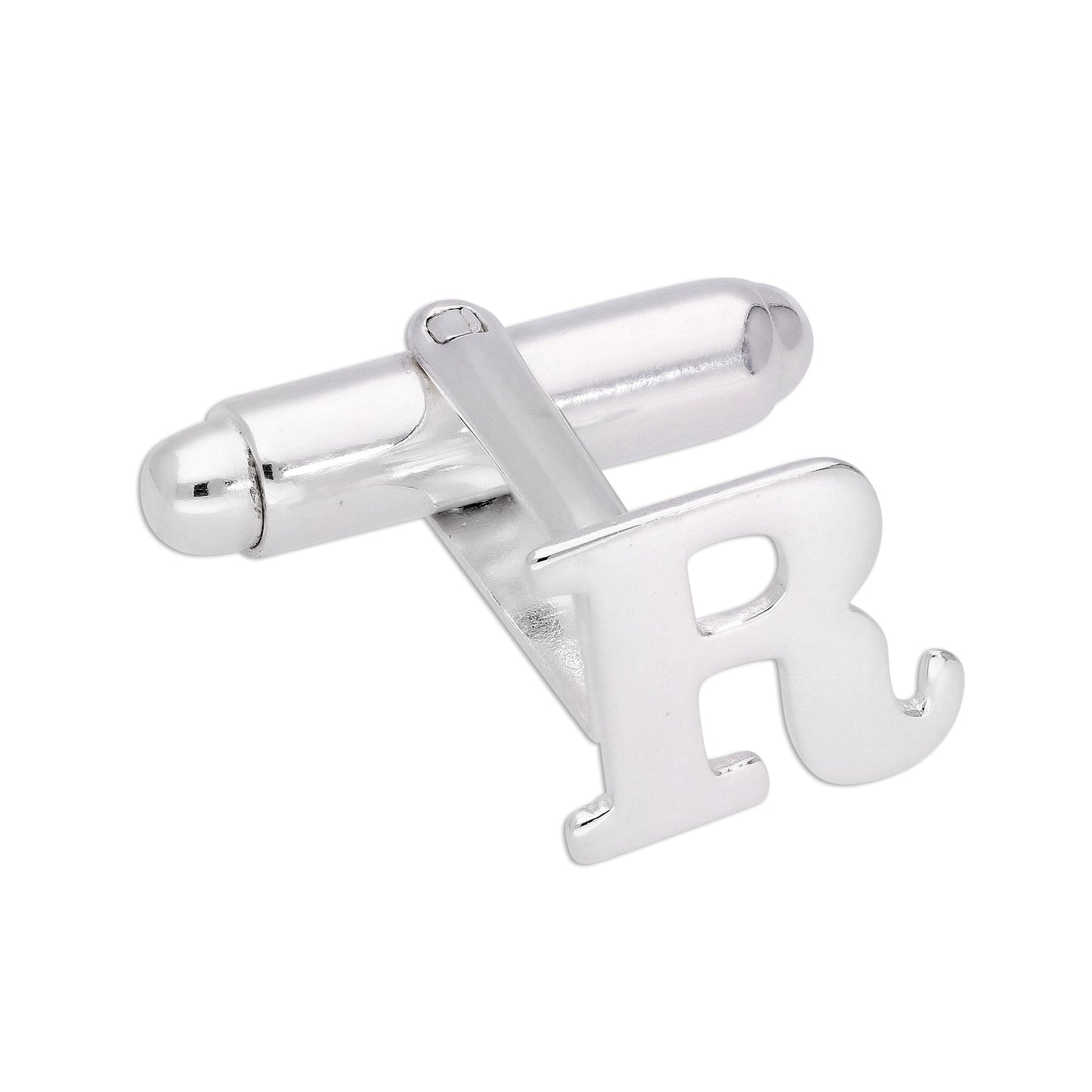 Sterling Silver Letter Swivel Back Cufflink A - Z