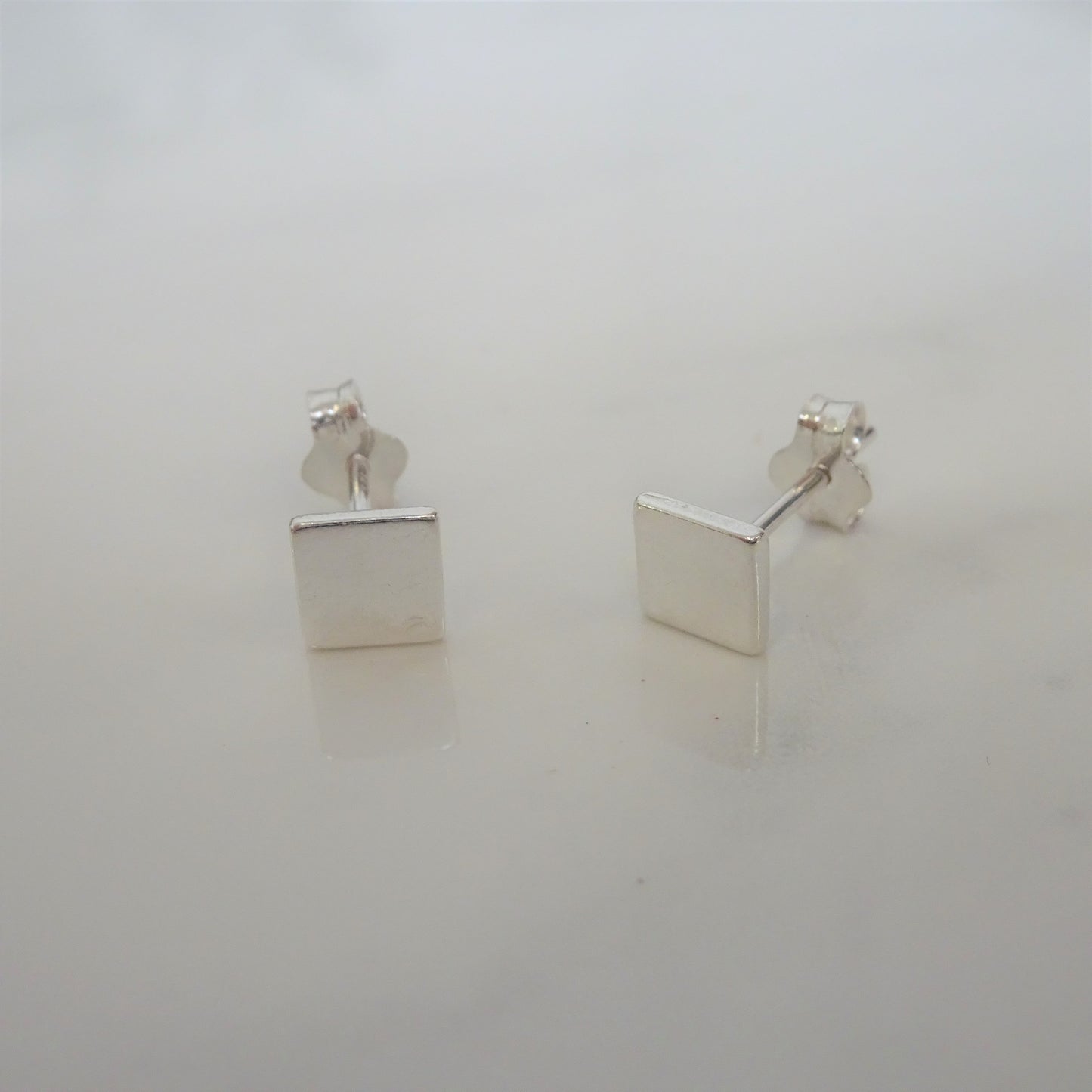 Sterling Silver 5mm Square Stud Earrings