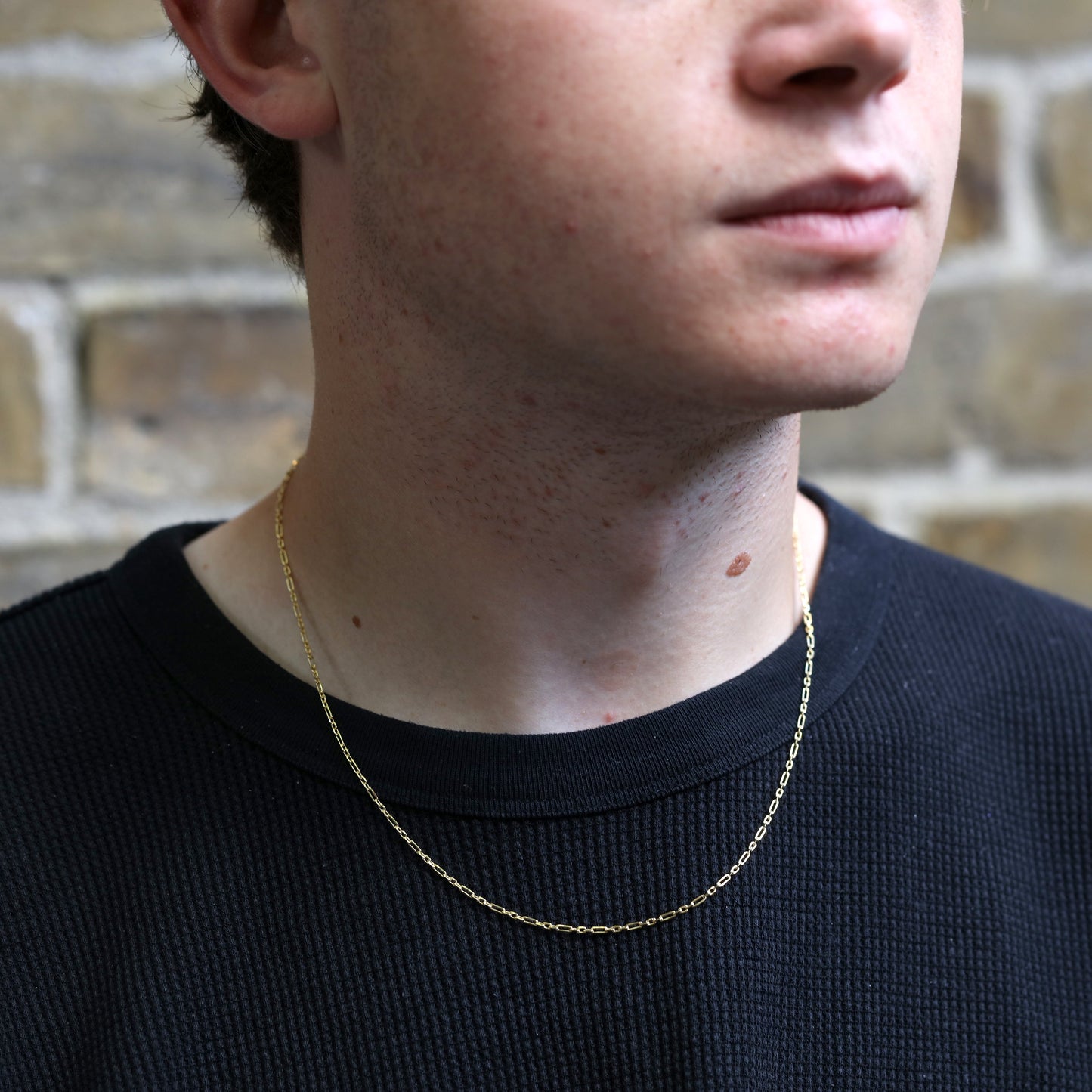 Gold Plated Sterling Silver 2mm Rounded Figaro Chain 16 - 24 Inches