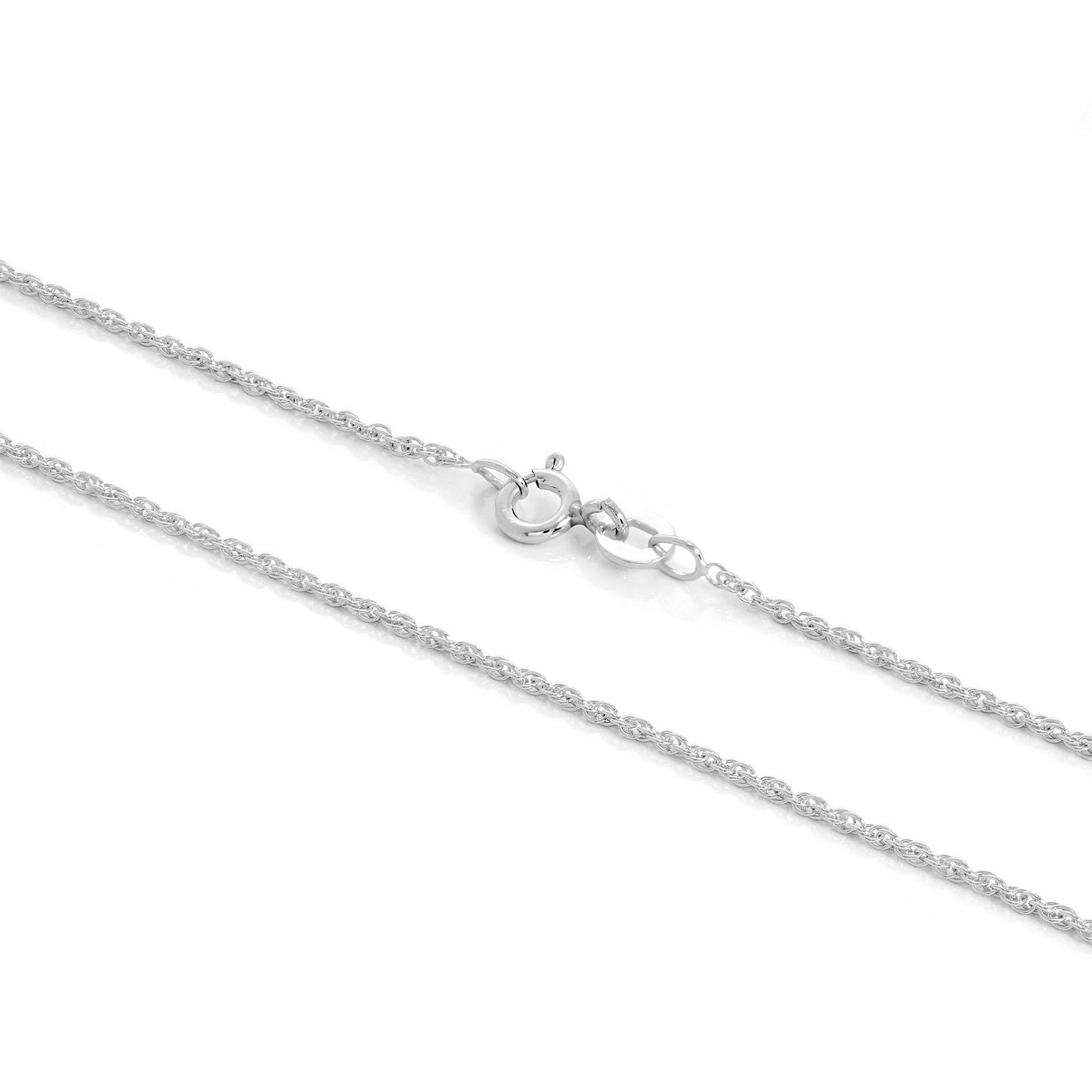 Sterling Silver 1mm Rope Chain 16 - 24 Inches