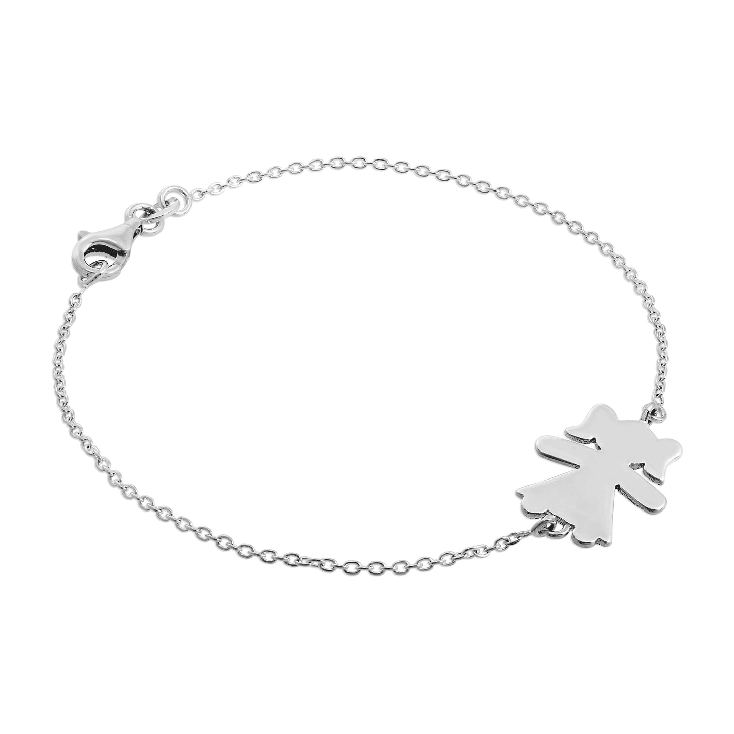 Sterling Silver Ragdoll Bracelet 7 Inches