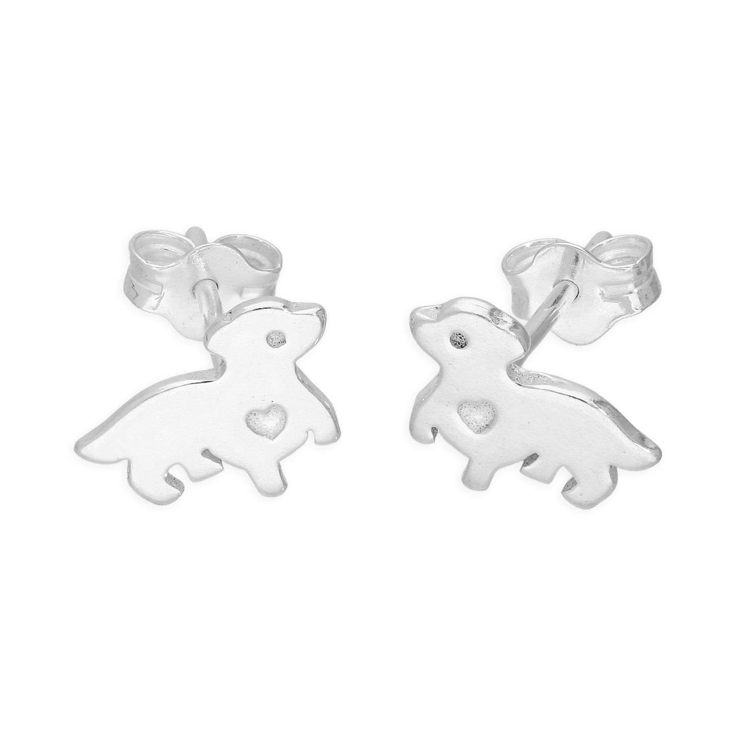 Sterling Silver Puppy Love Stud Earrings