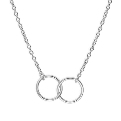 Sterling Silver Infinity Karma Circle Necklace & Bracelet Set
