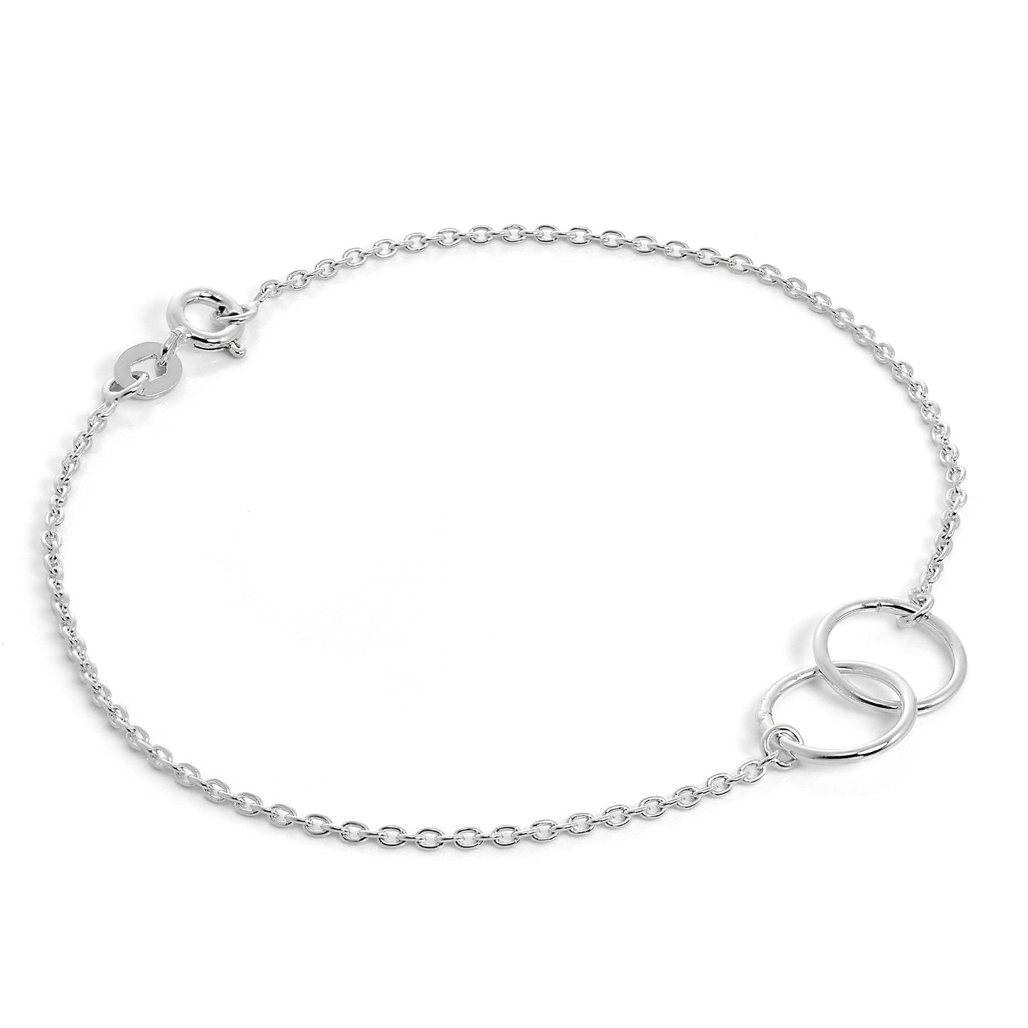 Sterling Silver Infinity Karma Circle Necklace & Bracelet Set