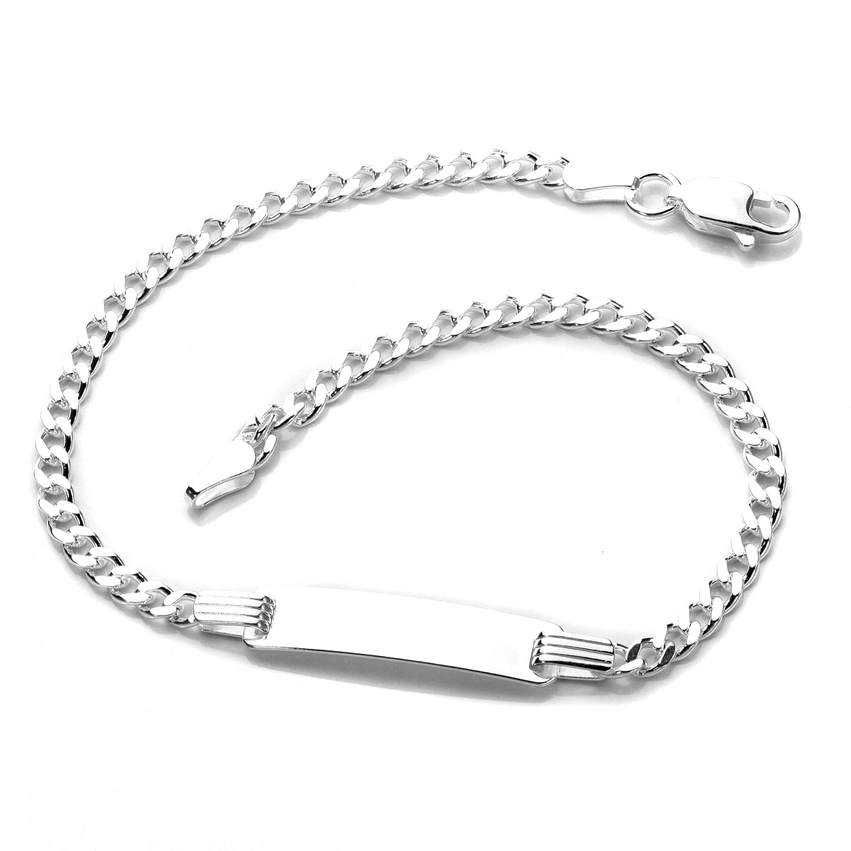 Sterling Silver Identity Plate Bracelet