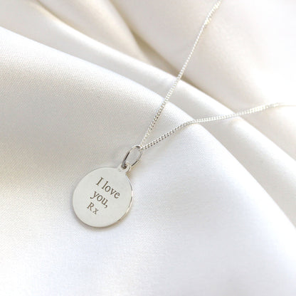 Personalised Sterling Silver St Christopher Necklace