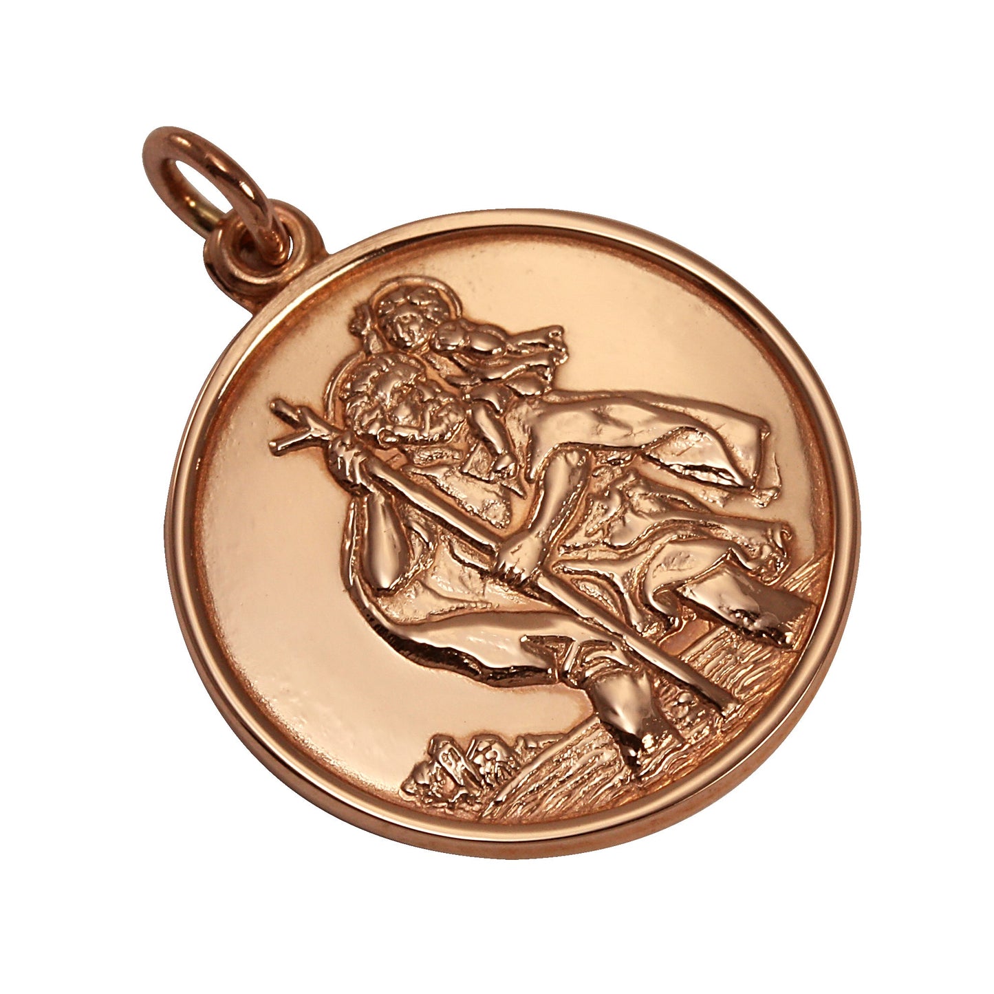 9ct Rose Gold St Christopher Pendant