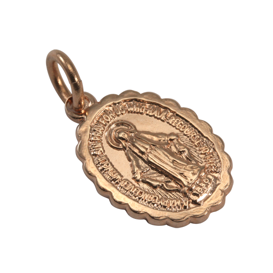 9ct Rose Gold St Mary Pendant