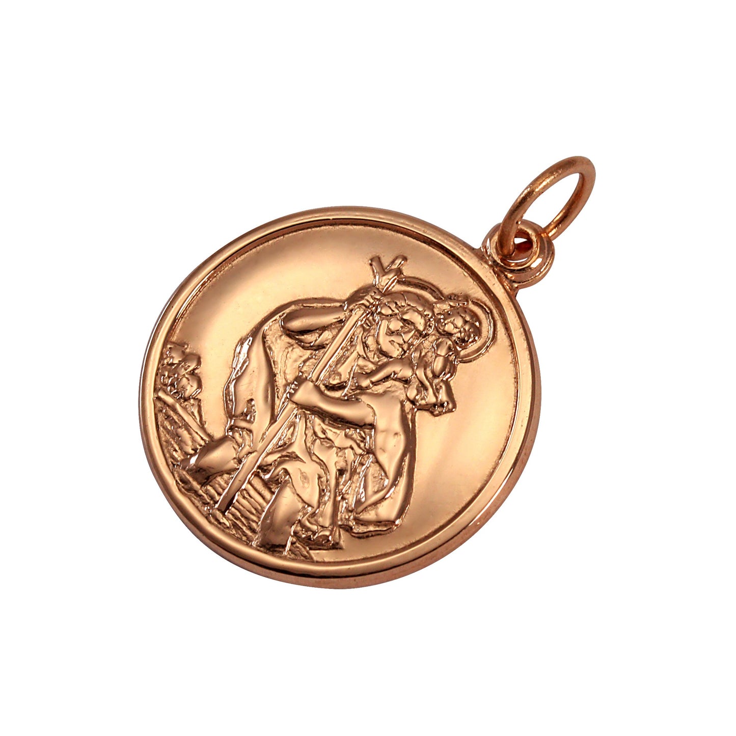 9ct Rose Gold St Christopher Pendant