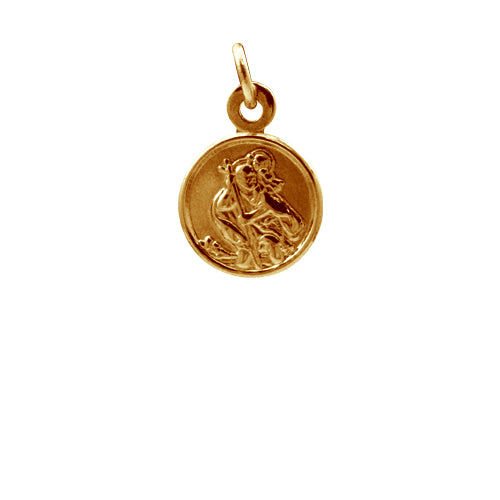 9ct Rose Gold Small Round Saint Christopher