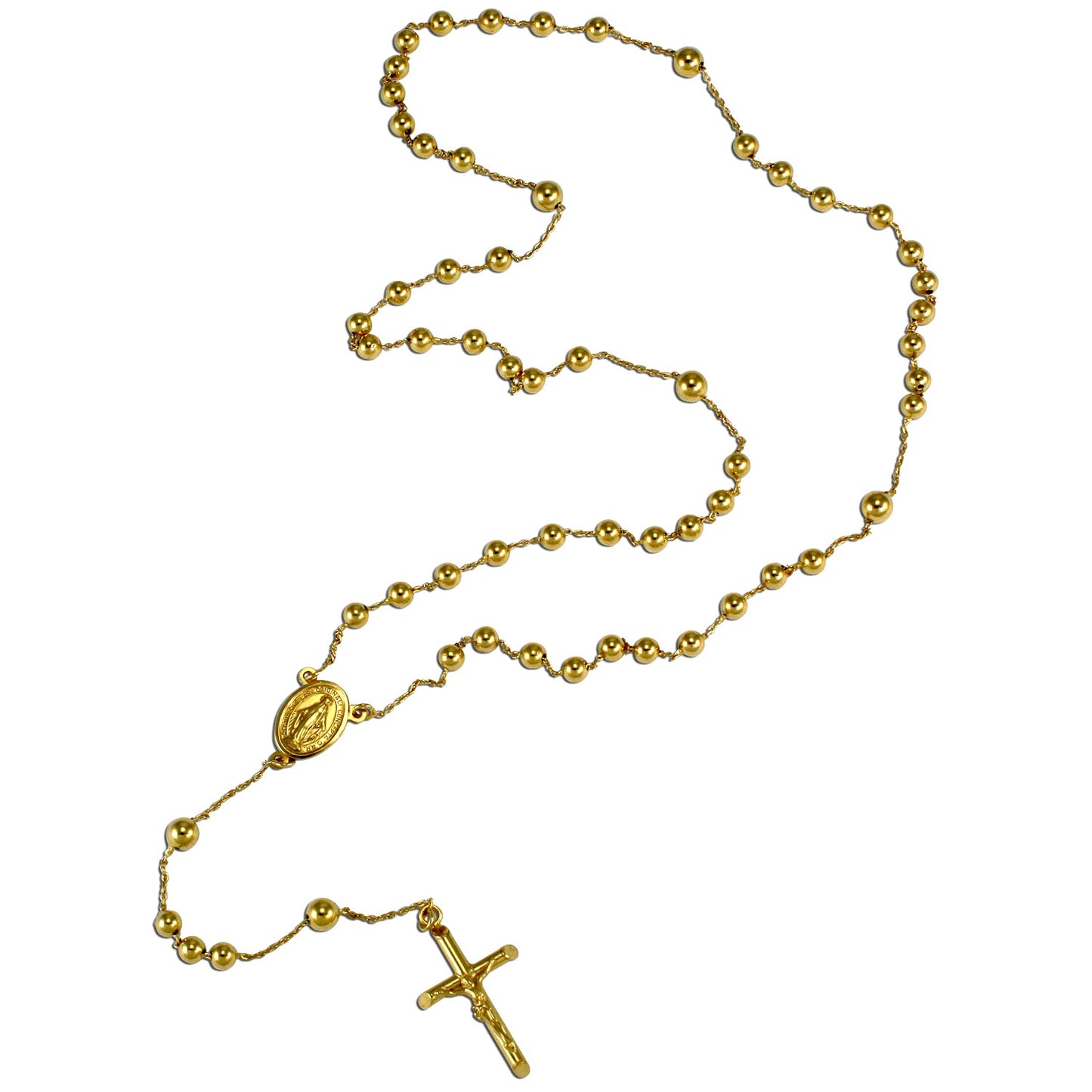 9ct Yellow Gold Rosary Necklace