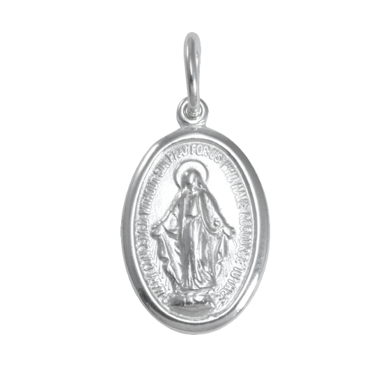Sterling Silver Miraculous Medal - Polished or Matt