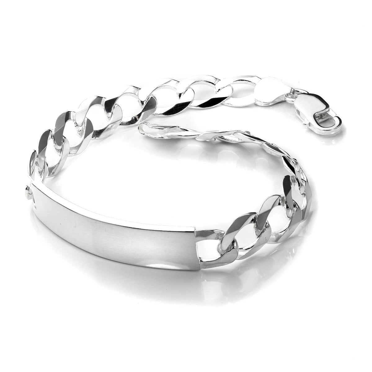 Sterling Silver Gents ID Plate Bracelet