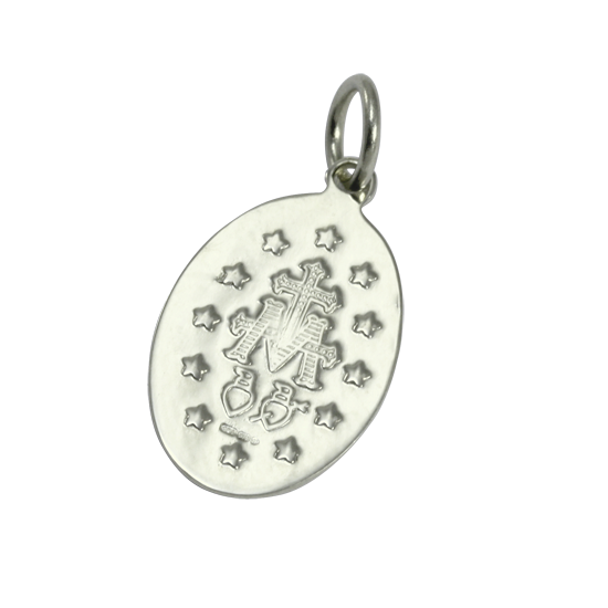 9ct White Gold Miraculous Medal