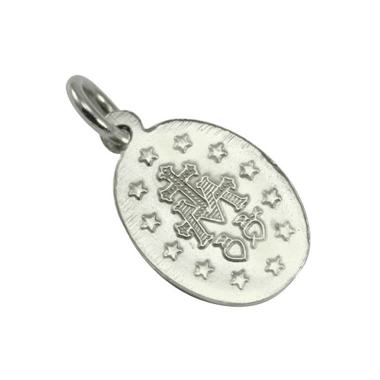 9ct White Gold St Mary Pendant