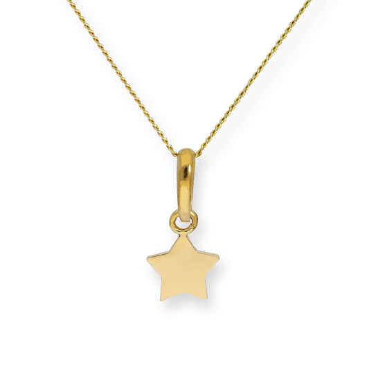 9ct Gold Star Pendant Necklace