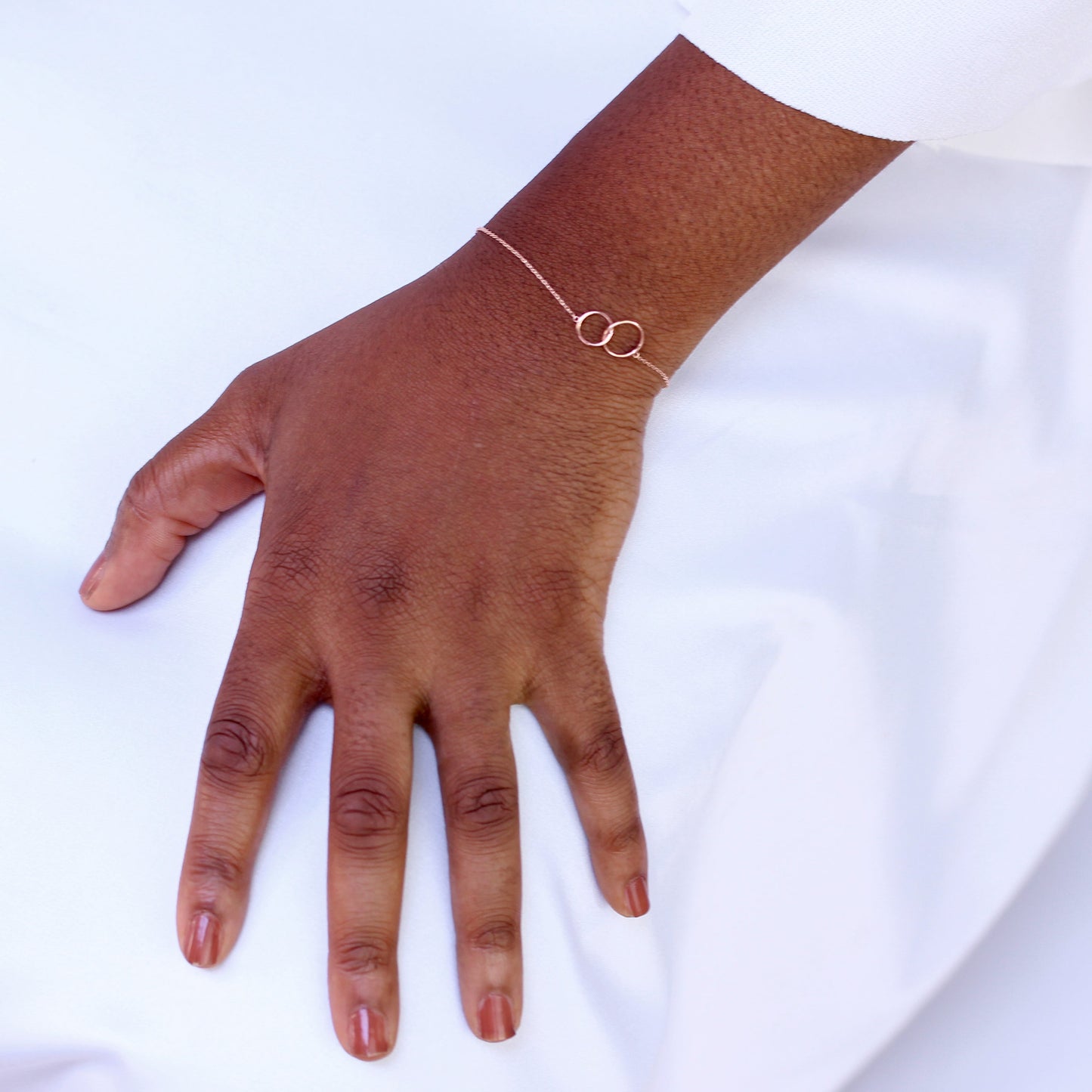 9ct Rose Gold 7 Inch Karma Circles Bracelet