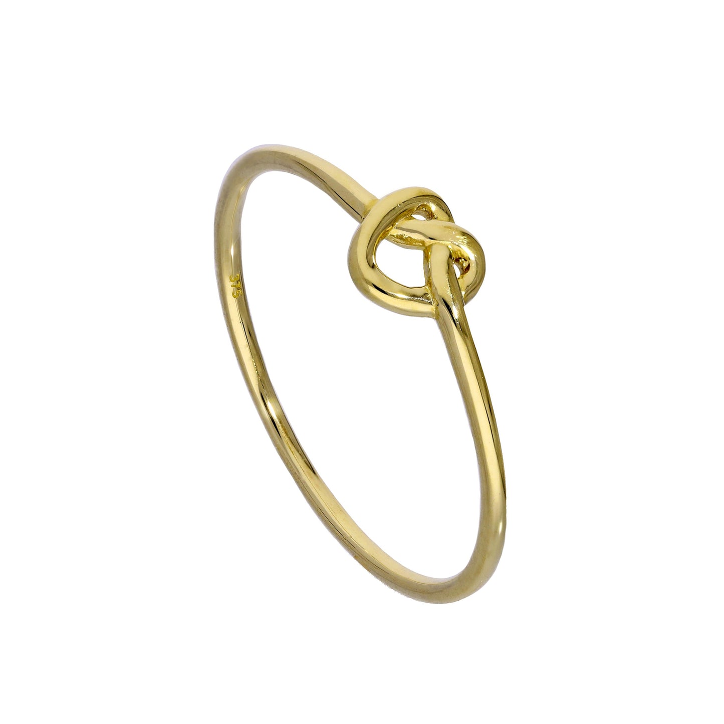 9ct Gold Heart Knot Ring Sizes I - U