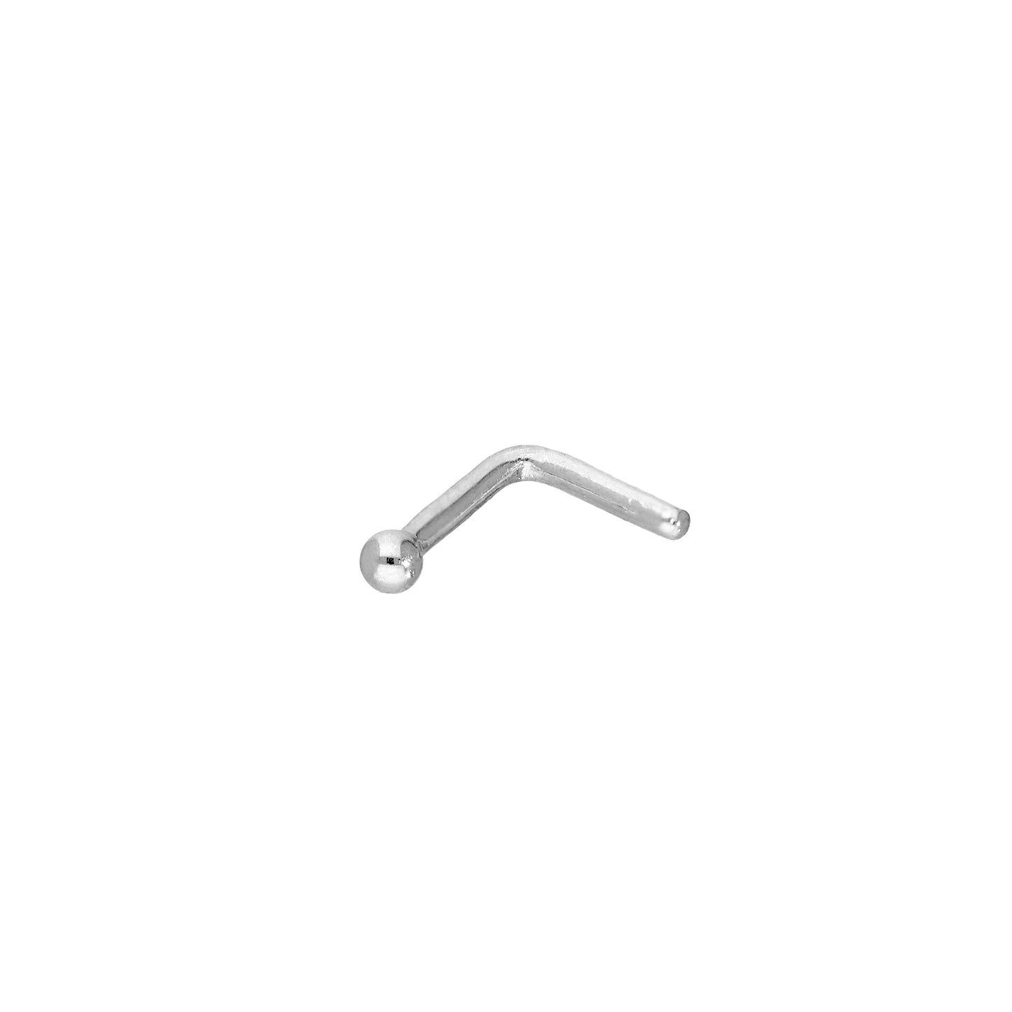 9ct White Gold 20Ga Nose Stud