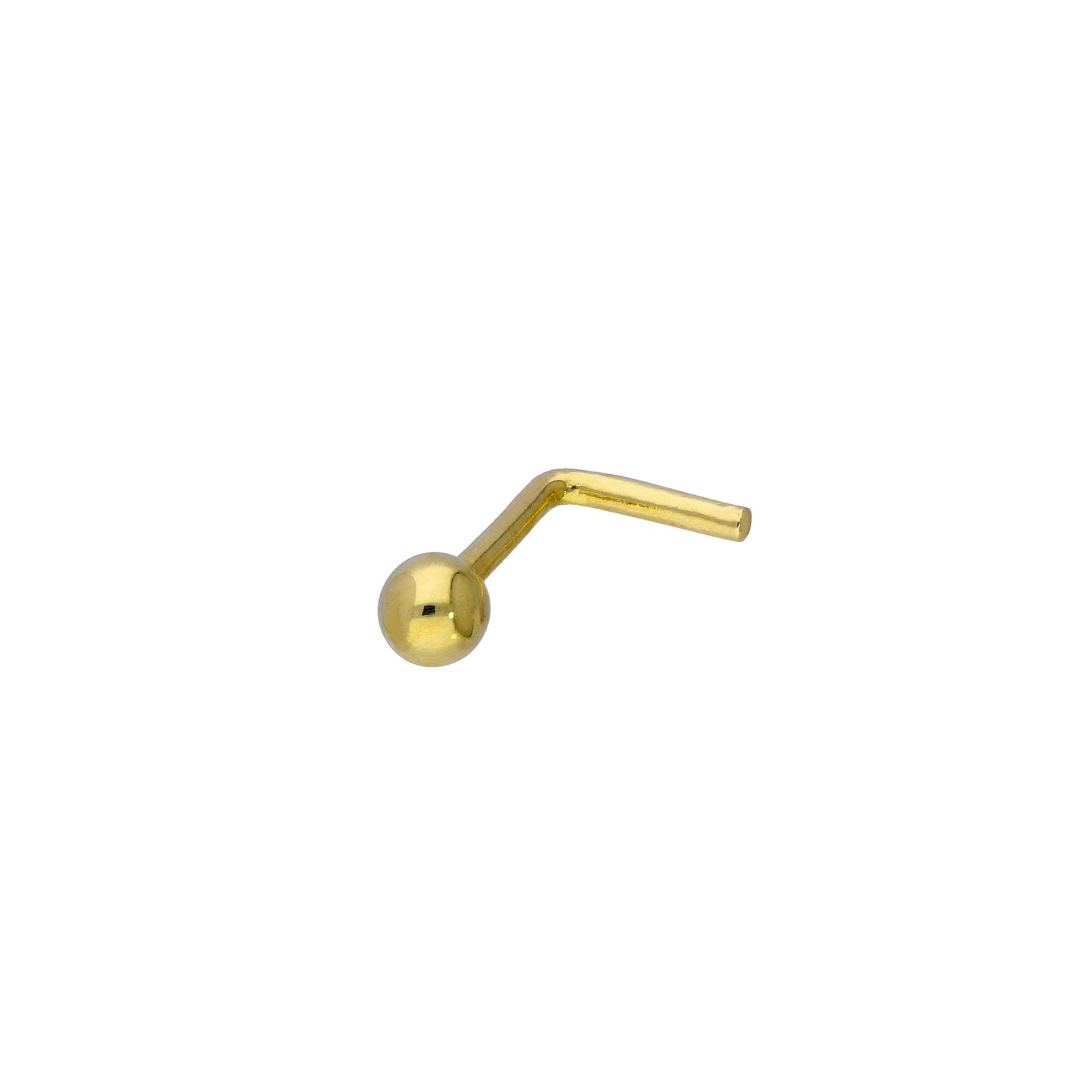 9ct Gold 20Ga Nose Stud w 3mm Ball