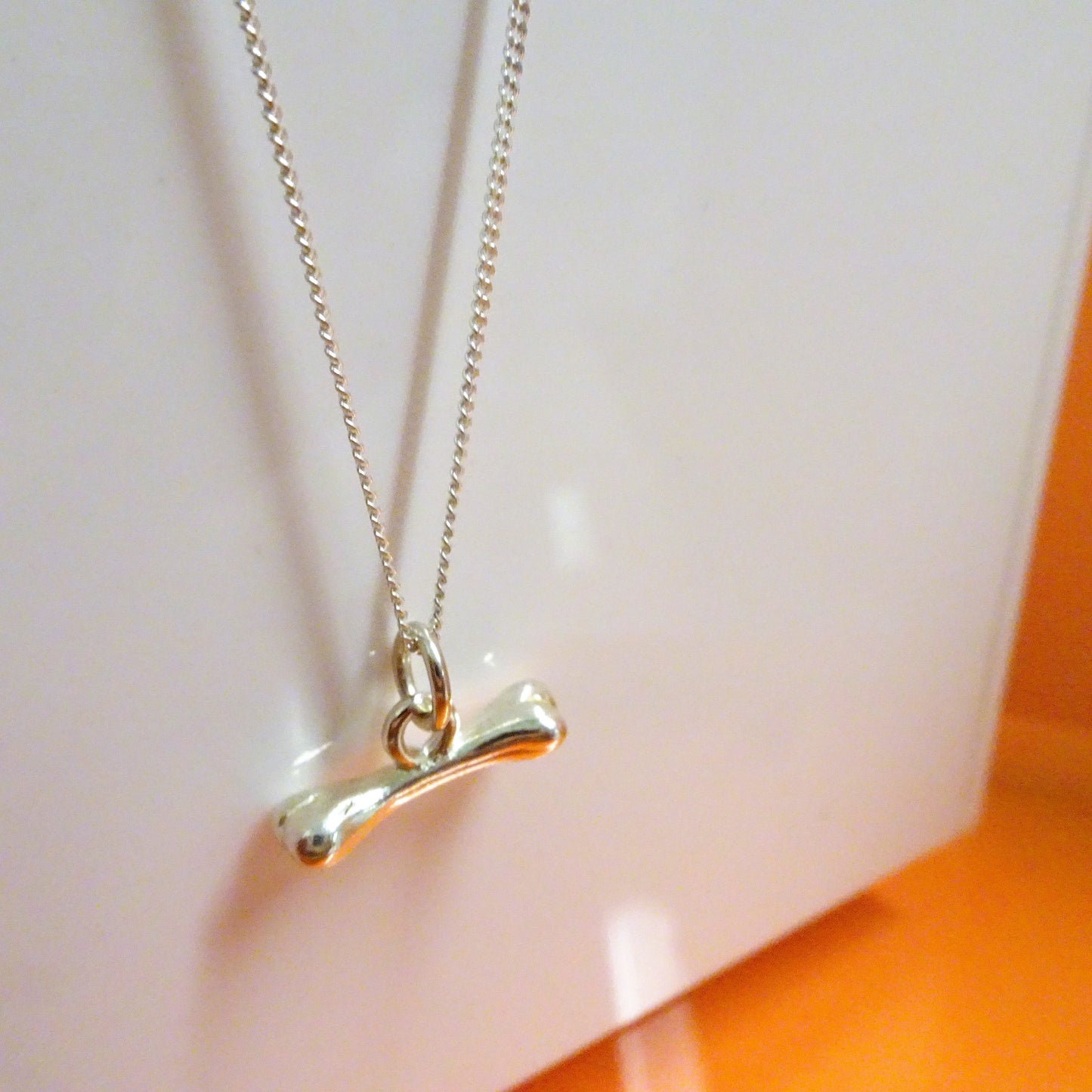 Sterling Silver Dog Bone Necklace